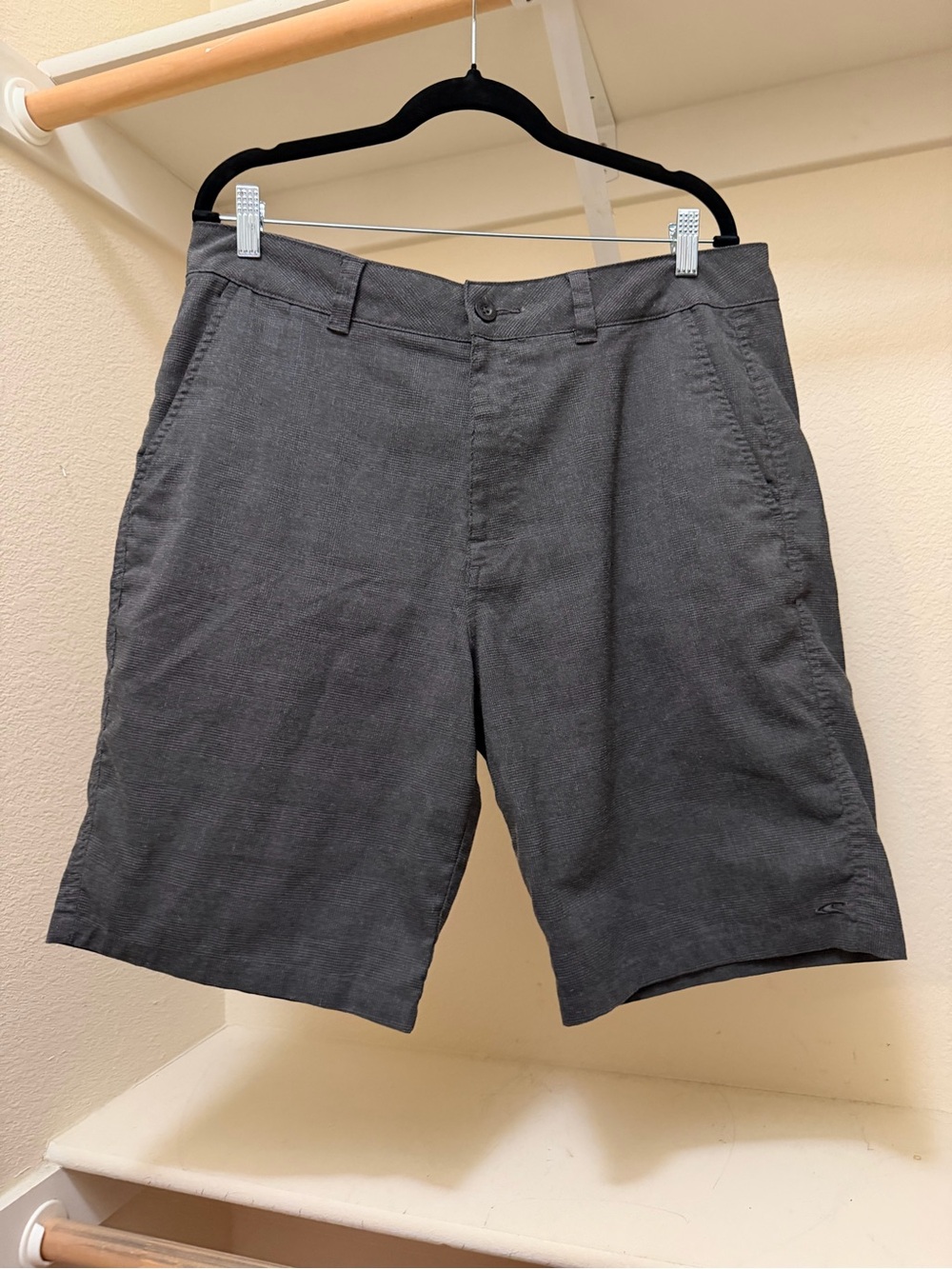 O'Neill Men's Charcoal Flat Front Shorts